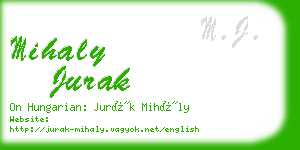 mihaly jurak business card